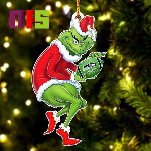 Seattle Seahawks NFL Grinch Stole Christmas Tree Decorations Unique Custom Shape Xmas Ornament