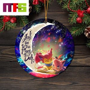 Skitty And Jigglypuff Pokemon I Love You To The Moon And Back Christmas Tree Decorations 2023 Ornament