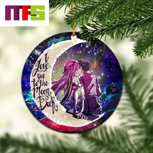 Sword Art Online Asuna Kirito I Love You To The Moon And Back Christmas Tree Decorations 2023 Xmas Ornament