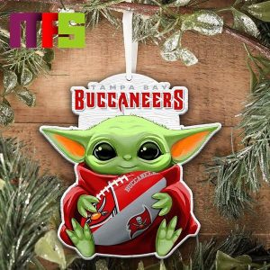 Tampa Bay Buccaneers NFL Baby Yoda Star Wars Christmas Tree Decorations Unique Custom Shape Xmas Ornament