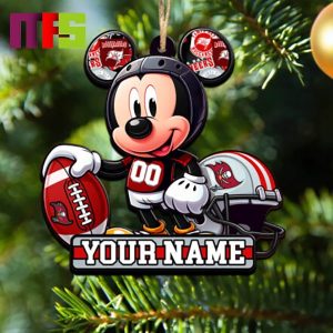Tampa Bay Buccaneers NFL Mickey Disney Christmas Tree Decorations Unique Custom Name Xmas Ornament