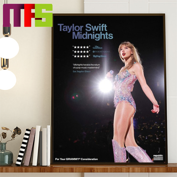 Taylor Swift For Consideration Banner For The 2024 Grammys Home Decor Poster  Canvas - Masteez