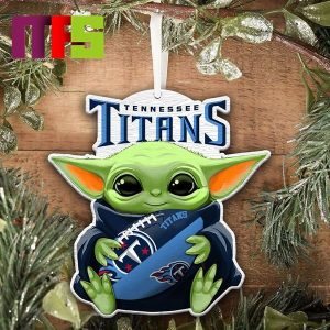 Tennessee Titans NFL Baby Yoda Star Wars Christmas Tree Decorations Unique Custom Shape Xmas Ornament