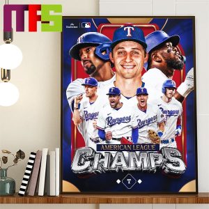 Texas Rangers 2023 AL Champs Home Decor Poster Canvas