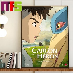 The Boy And The Heron Ghibli Studio Hayao Miyazaki Film On December 8th 2023 French Poster Canvas The Boy And The Heron Ghibli Studio Hayao Miyazaki Film On December 8th 2023 French Poster Canvas