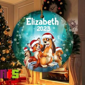 The Fox And The Hound Disney 100 Christmas Tree Decorations 2023 Custom Name Xmas Ornament