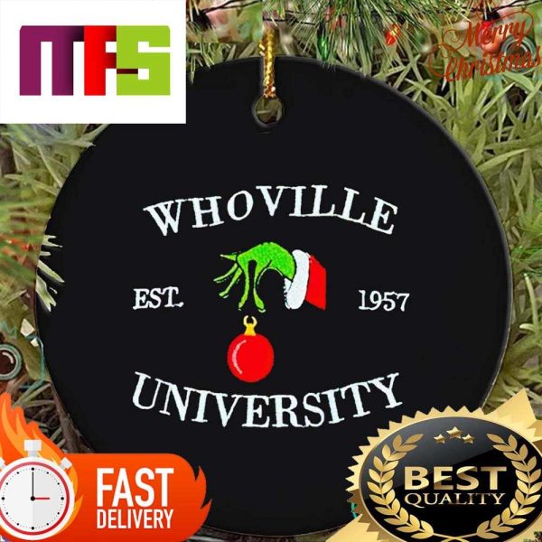 The Grinch Whoville University Est 1957 Custom Christmas Ornaments 2023