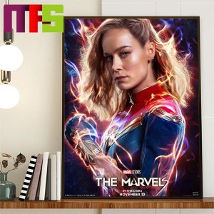 The Marvels Captain Marvel In Theaters November 10th 2023 Home Decor Poster Canvas