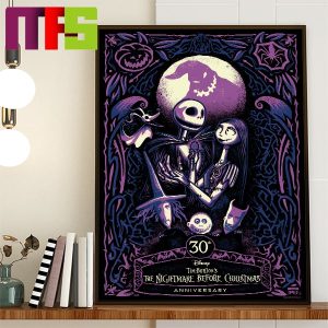 The Nightmare Before Christmas 30th Anniversary For Halloween Home Decor Poster Canvas The Nightmare Before Christmas 30th Anniversary For Halloween Home Decor Poster Canvas