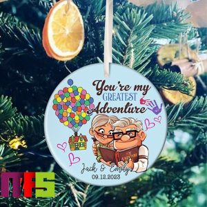 Up You Are My Greatest Adventure Disney 100 Christmas Tree Decorations 2023 Custom Name Xmas Ornament