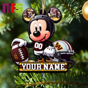 Washington Redskins NFL Mickey Disney Christmas Tree Decorations Unique Custom Name Xmas Ornament