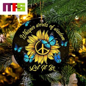 Whisper Word Of Wisdom Let It Be Sunflower Christmas Tree Decorations 2023 Unique Ceramic Xmas Ornament