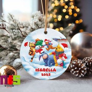 Winnie The Pooh Celebrate Disney 100 Christmas Tree Decorations 2023 Custom Name Xmas Ornament