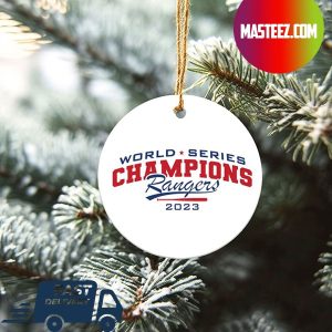 2023 World Series Champions Texas Rangers MLB Christmas Tree Decorations Xmas Ornament
