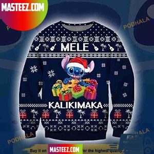 3D Stitch Mele Kalikimaka Ugly Christmas Sweater