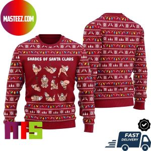 50 Shades Of Santa Claus Unique Design For Holiday Ugly Christmas Sweater