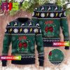 ACDC Devil Horn Logo Snowflake Reindeer Pattern For Holiday Ugly Christmas Sweater