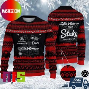 Alfa Romeo F1 Team Stake Best For Holiday Ugly Christmas Sweater