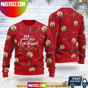 All I Want For Christmas Is You Funny Naughty Elf Ugly Sweater