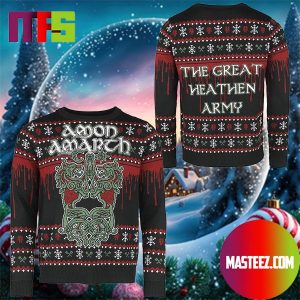 Amon Amarch The Great Heathen Army Snowflake Pattern Holiday Ugly Christmas Sweater