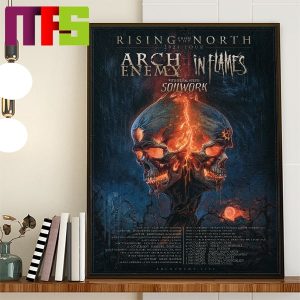 Arch Enemy Rising From The North Tour 2024 Home Decor Poster Canvas