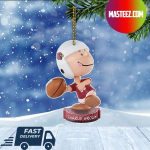 Arizona Cardinals NFL Charlie Brown Peanuts Bighead Christmas Tree Decorations Xmas Ornament