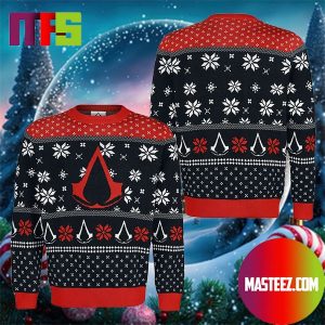 Assassin’s Creed Logo Snowflake Pattern Holiday Ugly Christmas Sweater