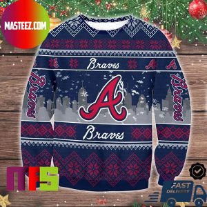 Atlanta Braves Big Logo MLB Unique For Holiday Ugly Christmas Sweater