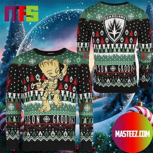 Baby Groot Guardians Of The Galaxy Season Grootings For Holiday Ugly Christmas Sweater