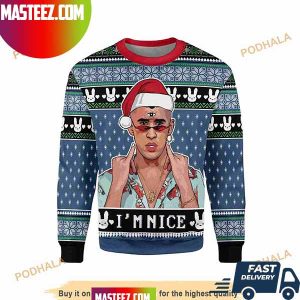 Bad Bunny I’m Nice Snowflakes And Bunny Logo Christmas Gift 2023 Best Ugly Sweater Bad Bunny I’m Nice Snowflakes And Bunny Logo Christmas Gift 2023 Best Ugly Sweater