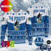 Bristol City FC EFL Logo Snowflakes Pattern Custom Name For Holiday Ugly Christmas Sweater