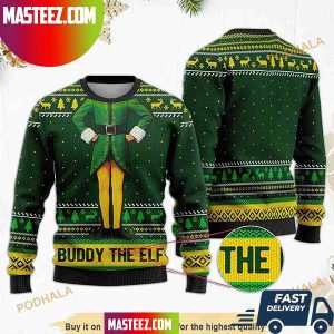 Buddy The Elf Ugly Christmas Elf Quote Ugly Sweater
