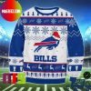 Buffalo Bills NFL Christmas Hat Logo Ravens Logo Pattern Ugly Christmas Sweater