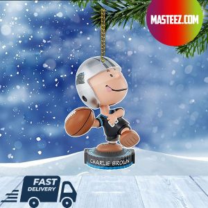 Carolina Panthers NFL Charlie Brown Peanuts Bighead Christmas Tree Decorations Xmas Ornament