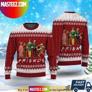 Christmas Friends Home Alone Elf Grinch Knitted Christmas 3D Funny Ugly Sweater