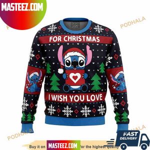 Christmas Love Stitch 3D Funny Ugly Sweater