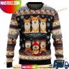 Corgi Dog Lovers Wool Knitted Christmas Ugly Sweater