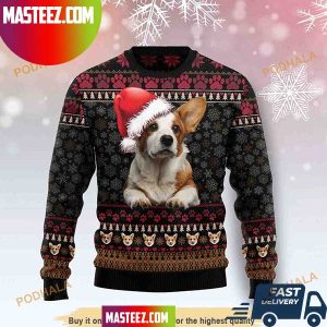 Corgi Santa Hat Christmas All Over Printed Funny Ugly Sweater Corgi Santa Hat Christmas All Over Printed Funny Ugly Sweater