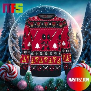 Deadpool Wish You A Deadpool Christmas Pizza Pattern Great For Holiday Ugly Christmas Sweater Deadpool Wish You A Deadpool Christmas Pizza Pattern Great For Holiday Ugly Christmas Sweater