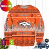 Denver Broncos Christmas Hat Broncos Logo Pattern For Holiday Ugly Christmas Sweater