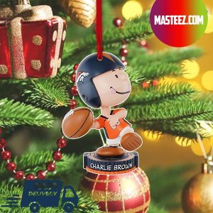 Denver Broncos NFL Charlie Brown Peanuts Bighead Christmas Tree Decorations Xmas Ornament