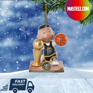 Denver Nuggets Franklin Peanuts 2023 NBA Champions Trophy Christmas Tree Decorations Xmas Ornament