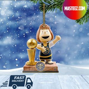 Denver Nuggets Peppermint Patty Peanuts 2023 NBA Champions Trophy Christmas Tree Decorations Xmas Ornament
