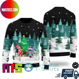 Disney Lilo And Stitch Merry Christmas Unique Design For Holiday Ugly Christmas Sweater Disney Lilo And Stitch Merry Christmas Unique Design For Holiday Ugly Christmas Sweater