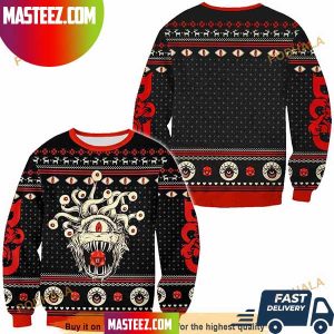 Dungeons And Dragons Classes Monster Christmas Ugly Sweater