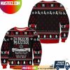 Dungeons And Dragons Fighter Blue Pattern Christmas Ugly Sweater