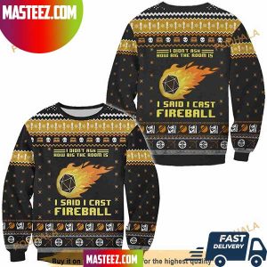 Dungeons And Dragons Fireball For Fans Ugly Sweater