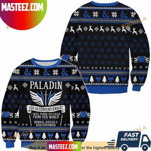 Dungeons And Dragons Paladin The Oathbound Knight Christmas Ugly Sweater