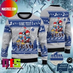 Everton FC Disney Team Custom Name Best For Holiday Ugly Christmas Sweater