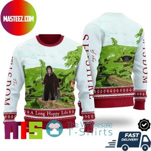 Frodo Of The Shire LOTR The Wishdom Of The Shire For Holiday Ugly Christmas Sweater